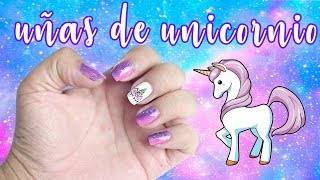 UÑAS UNICORNIO decoración de uñas Lorena G ♥ [upl. by Oneil]