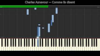 Charles Aznavour  Comme ils disent  Piano Tutorial [upl. by Rma594]