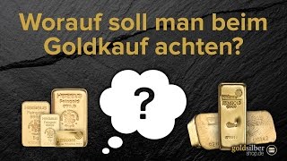 Goldbarren oder Münzen Worauf beim Gold kaufen achten [upl. by Whang]