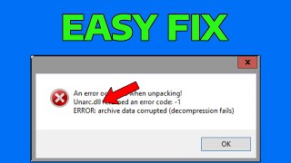 How To Fix Unarcdll Returned an Error Code [upl. by Dualc]