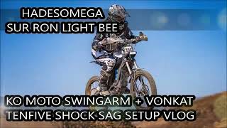 KO Moto Swingarm  Vonkat TenFIVE Shock Setup VLOG [upl. by Mccoy]