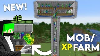 Easy Mob Xp Farm In Minecraft Bedrock 121 Without Using Mob Spawner [upl. by Boswell]