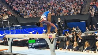 Simone Biles  13900 Beam  2024 Olympic Gymnastics Trials Day 2 [upl. by Nolahc757]