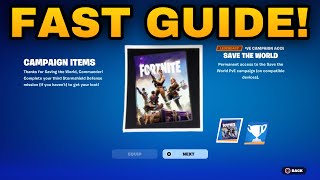 How To COMPLETE ALL SAVE THE WORLD QUEST PACK QUESTS CHALLENGES in Fortnite Quests Pack Guide [upl. by Fortune869]