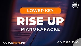 Rise Up  Andra Day Lower Key  Piano Karaoke [upl. by Aziza158]