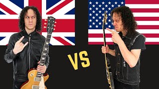 BRITISH Heavy Metal vs Heavy Metal USA Guitar Riffs Battle [upl. by Rehpotsihrc]