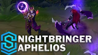 Nightbringer Aphelios Skin Spotlight  PreRelease  League of Legends [upl. by Lledraw]