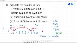 6 TN Maths Term II 2 MEASUREMENTS Exercise 22 8 Calculate the duration of timeifrom [upl. by Assi164]