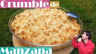 CRUMBLE de MANZANA😍🍏😋 PASTEL TORTA o POSTRE Fácil cremoso dentro y crujiente fuera Receta  405 [upl. by Leigh]