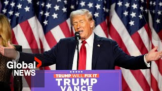 quotLook what happenedquot Trump proclaims victory in 2024 US election  FULL SPEECH [upl. by Changaris]