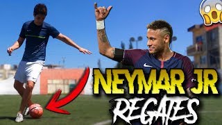 Aprende 3 REGATES de NEYMAR JR para BURLAR A TU RIVAL  SOMBRERO de NEYMAR  FÚTBOL  TUTORIAL [upl. by Horatius]