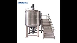 5000L steam heating mixing and homogenizing mixer blending tank for cosmetic shampoo lotion bodysrub [upl. by Analos]