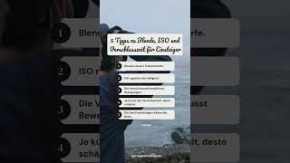 5 Tipps zu Blende ISO und Verschlusszeit für Einsteiger 📸✨ [upl. by Helaina]