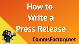 How to Write a Press Release template [upl. by Hartmann]