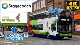 Stagecoach Cross Pennine 685 Carlisle to Newcastle Alexander Dennis Enviro400MMC 11157YX68UXH [upl. by Eirehc168]