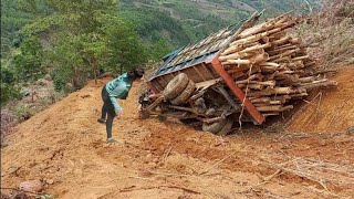 The highland girl works as a truck driver climbing hills and crossing forest roads [upl. by Januisz]