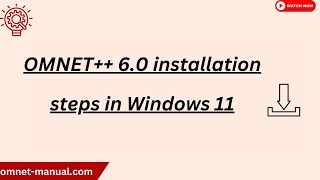 OMNET 6 0 installation steps in Windows 11 [upl. by Erena]