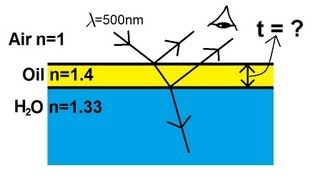 Physics 60 Interference of Light 6 of 8 The Thin Film Oil [upl. by Erapsag]