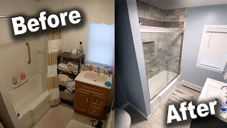 Bathroom Remodel TimeLapse  DIY Renovation Start to Finish [upl. by Erreit]