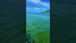 Catamaran Island 🏝️ mountain island boat boating mauritius view [upl. by Nalyad275]