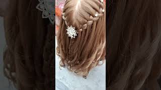 Water fall hairstyle ✨hairdo hairstyle curlyhair bridalhairstyling youtubeshorts hairartist [upl. by Iahs]