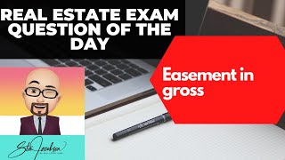 Daily real estate practice exam question  easement in gross [upl. by Atteuqnas]