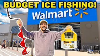 BUDGET Walmart ICE FISHING Challenge Catch Clean Cook on the ICE [upl. by Regan702]