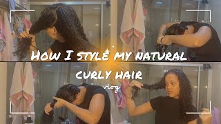 LowKey Natural Hair Styling for a StayIn Kind of Day naturalcurlyhair stylingreels hairgrowth [upl. by Mafalda]