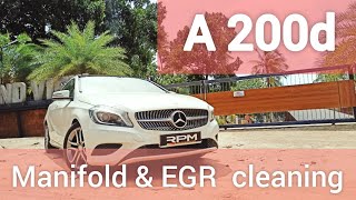 MercedesBenz A200d  Manifold amp EGR cleaning [upl. by Chev690]