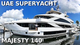 20M MAJESTY 140 SUPERYACHT TOUR  UAE Yacht Builder Luxury Charter Yacht Walkthrough amp Specs [upl. by Lanos35]