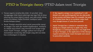 P747A Post Traumatic Stress Disorder PTSD on Triorigin theoryPTSD menurut teory Triorigin [upl. by Belvia]