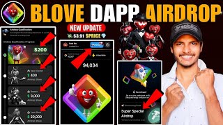 Blove Dapp Airdrop Qualification  Blove Dapp New Update  Blove Dapp Airdrop Withdrawal Process [upl. by Eniladam]