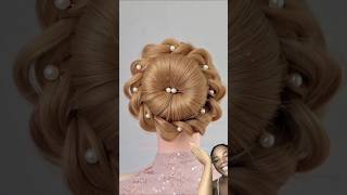 😌Moño elegante para ocasión importante hairstyle hair shotrs shortsviral [upl. by Flor377]