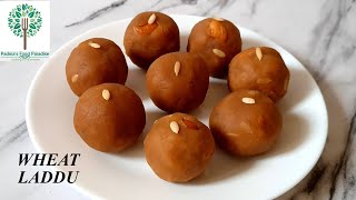 Wheat flour laddu recipe without ghee  atta ladoo with jaggery powder  atta ladoo with dry fruits [upl. by Aislehc]