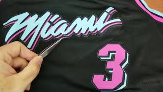 Dwyane Wade Miami Heat city edition quotMiami Vice Nightquot Swingman Jersey Review [upl. by Curson280]