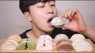 베라 아이스 딸기 초코바닐라 녹차 찹쌀떡 먹방    ASMR Chapssaltteok Mukbang Eating [upl. by Emmie629]