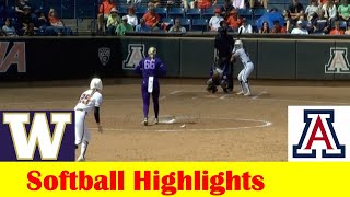 7 Washington vs 22 Arizona Softball Game 3 Highlights March 17 2024 [upl. by Arbmahs726]