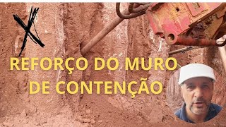 Execução de Tirantes no Muro de Contenção [upl. by Ycnay689]