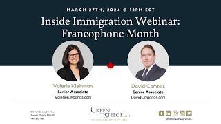 Inside Immigration Webinar  March 27th 2024 [upl. by Shurlocke]