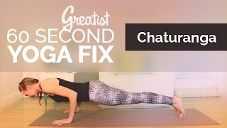 Correct Way to do Chaturanga in just 60 Seconds  Greatist Yoga Alignment Fix [upl. by Ailekat]