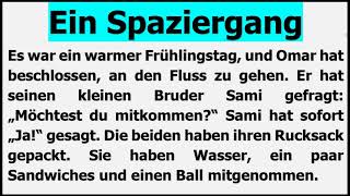 Ein Spaziergang  Erzählung A1A2 erzählungen a1 deutschhören deutschlesen deutschlernen a2 [upl. by Sehguh135]