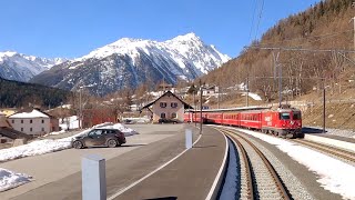 ★ 4K 🇨🇭Cab ride ScuolTarasp  Landquart  Chur Switzerland 032020 [upl. by Mccullough]