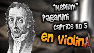 paganini Caprice No 5 en ViolínHow to PlayTutorialTabsheet musicComo TocarManukesman [upl. by Aineval729]