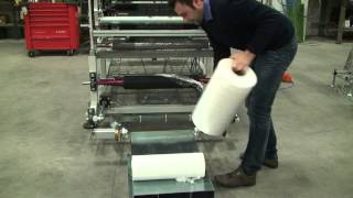 Coreless Prestretched Film Rewinder  Master Roll Changeover [upl. by Tolmann]