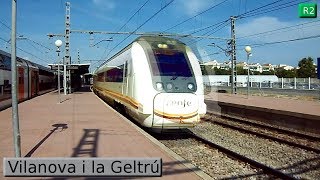 Vilanova i la Geltrú R2  Rodalies Barcelona  Renfe 130  Civia  450  449  252  470  448 [upl. by Idmann519]