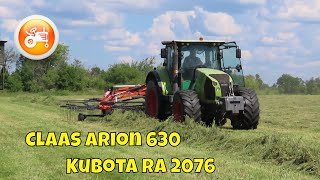 Silage 2023  Claas Arion 630 amp Kubota RA2076 rake [upl. by Nelia]