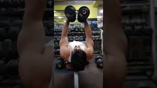 With 15kg dumbbell doing dumbbell fly feel good gymworkout [upl. by Richard688]