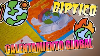 Como Hacer Un Diptico del Calentamiento Global 🌎 [upl. by Shewchuk731]