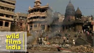 Varanasi cremation ghat [upl. by Aivil]