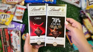 ASMR Lindt Chili chocolate unboxing Swiss premium chocolate unboxing [upl. by Adnih]